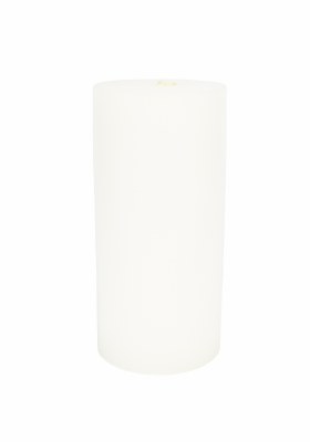 3" x 6" White Unscented Pillar Candle