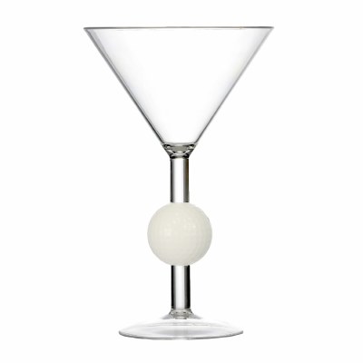 6 oz Clear Acrylic Golf Ball Stem Martini Glass