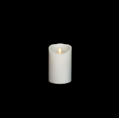 3" x 4" LED Moving Flame White Pillar Candle