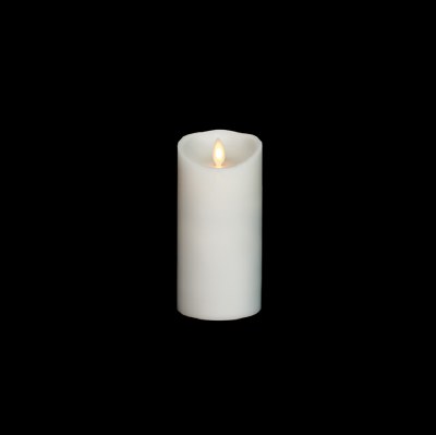 3" x 6" LED Moving Flame White Pillar Candle