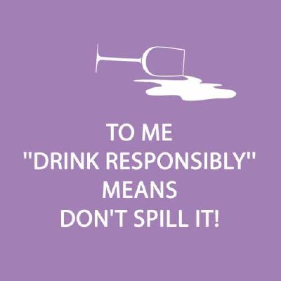 5" Square Drink Responsibly Means Don't Spill Beverage Napkins