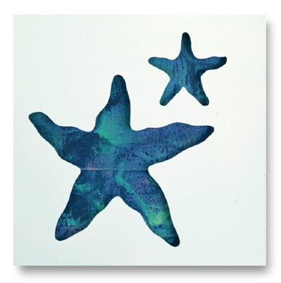16" x 16" Dark Blue Starfish Cutout Plaque