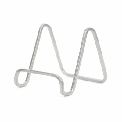 3" Silver Metal Square Wire Plate Stand