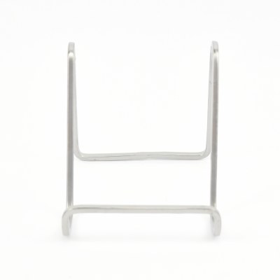 4" Square Silver Metal Wire Plate Stand