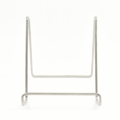 6" Square Silver Metal Wire Plate Stand