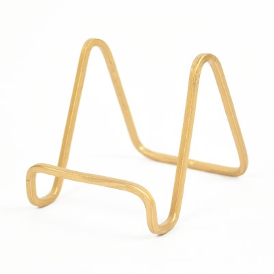 3" Gold Metal Square Wire Plate Stand