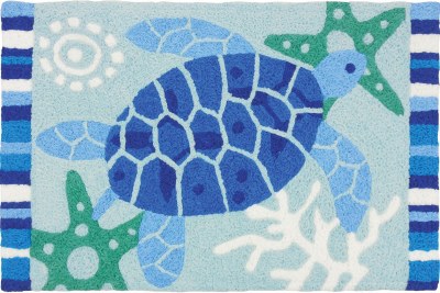 20" x 30" Blue Sea Turtle Rug