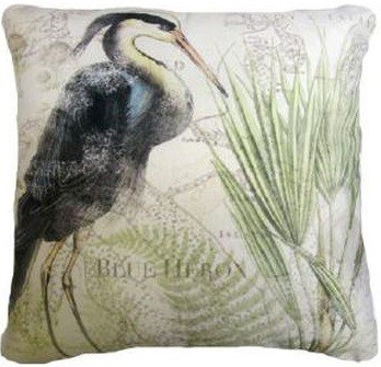 18" X 18" Outdoor Heron In the Reeds Pillow