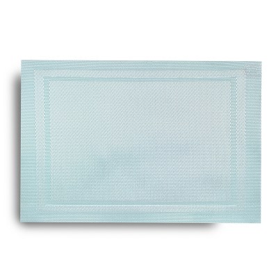 13" x 19" Woven Sky Blue Lustre Outdoor Placemat