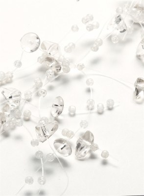 5' Clear Beaded Christmas Tree Garland