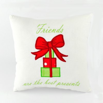 10" Square Friends Are The Best Presents Pillow