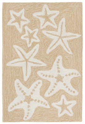 2 ft. x 3 ft. Neutral and Off White Starfish Rug