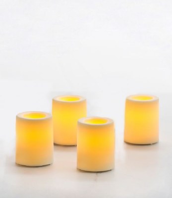 1.75" Box of 4 Cream LED Votive Candles