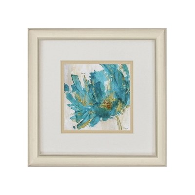 12" Square Blue Infusion 2 Framed Print Under Glass
