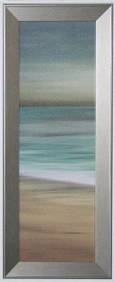 42" x 18" Beach Horizon 2 Coastal Print in a Silver Frame