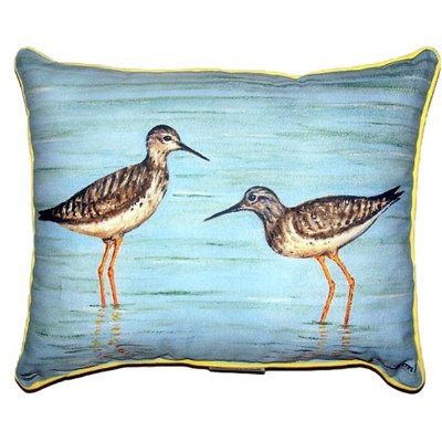 11" x 14" Yellow Legged Shorebirds Indoor and Outdoor Pillow