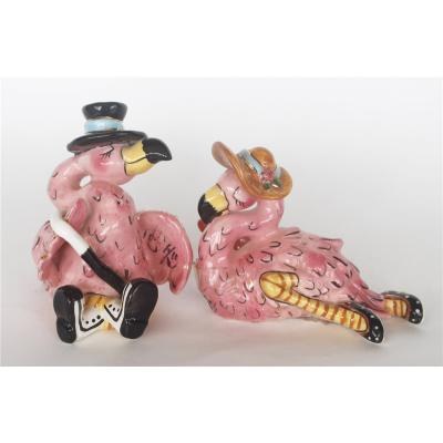 4" Ceramic Flamingo Salt and Pepper Shakers