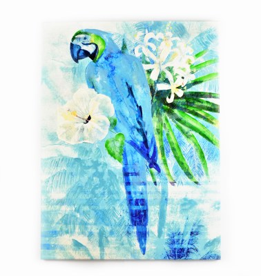 48" x 36" Blue Parrot Print on Canvas