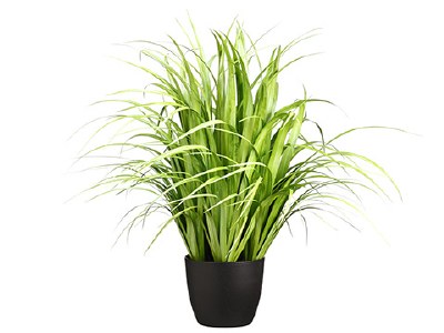 38" Faux Light Green Artificial Reed Grass in Black Pot