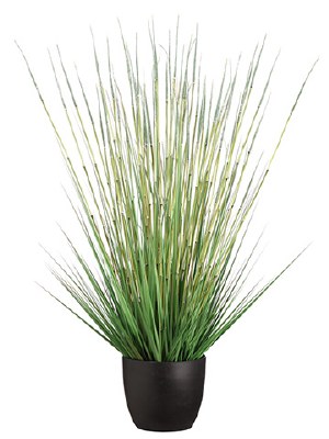 41" Faux Green Artificial Horsetail Grass in Black Pot