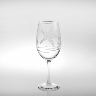 18 fl oz. Etched Starfish All Purpose Wine Glass
