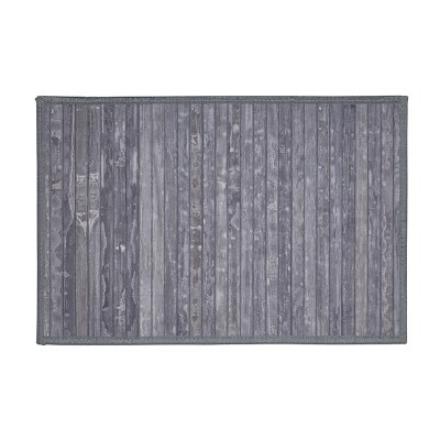 13" x 19" Gray Rustic Flexible Slat Wood Placemat
