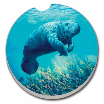 3" Manatee Car Coaster
