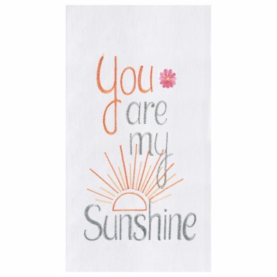27" x 18" You Are My Sunshine Embroidered Kitchen Towel