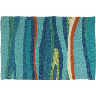 1 ft. 10 in. x 2 ft. 10 in. Multicolor Abstract Ocean Waves Rug