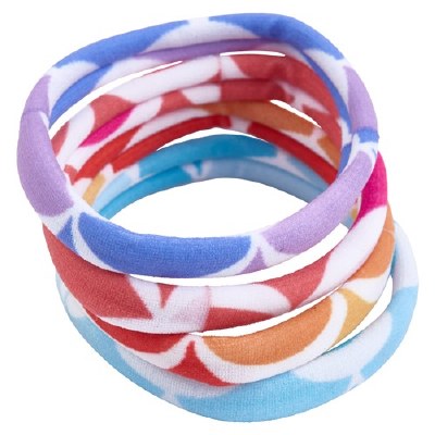 2" Round Multicolor Elastic Mermaid Tail Hairbands