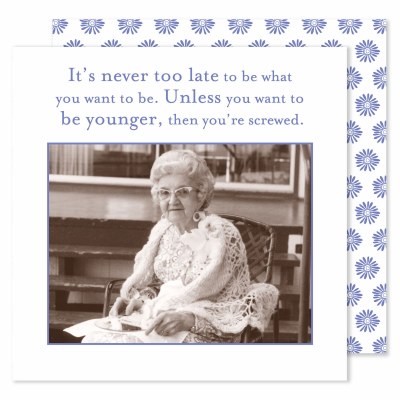 5" Square It's Never Too Late Beverage Napkins