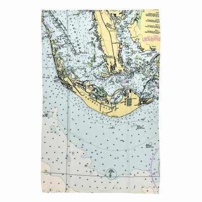 16" x 25" Map of Sanibel Island Florida Kitchen Towel