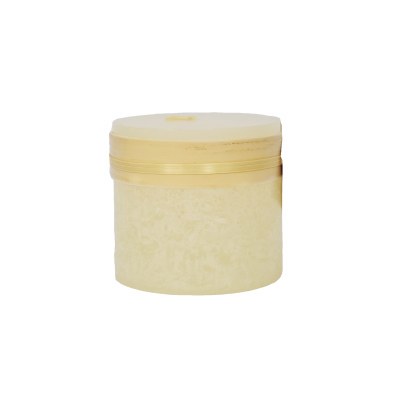 3" x 3.25" Melon White Unscented Pillar Candle
