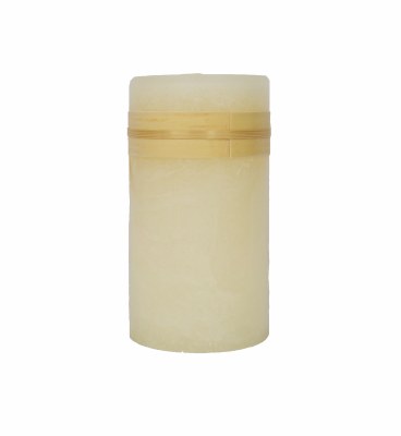 3.25" x 6" Melon White Unscented Pillar Candle