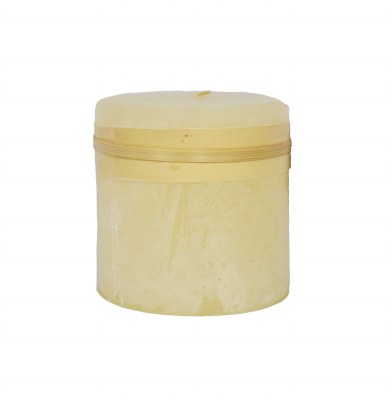 4" x 4" Melon White Unscented Pillar Candle