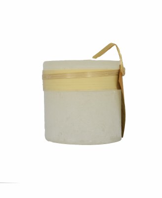 4" x 4" White Unscented Pillar Candle