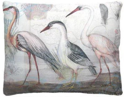19" x 24" 3 Herons Marching Decorative Pillow