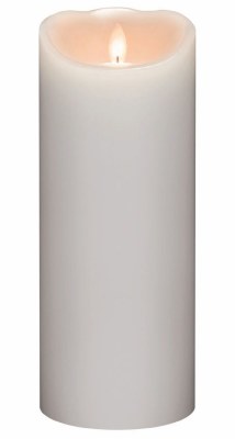 3.75" x 8" White Flameless Mirage Pillar with Programmable Timer