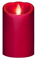 3" x 5" Red LED Mirage Pillar Candle