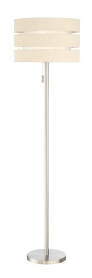 62" Silver Band Shade Floor Lamp