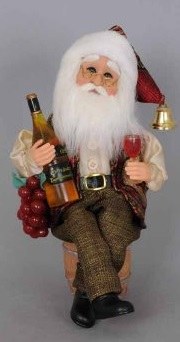 9" Wine Santa