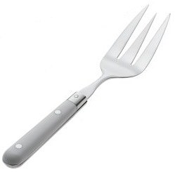 9" White Le Prix Stainless Steel Meat Fork