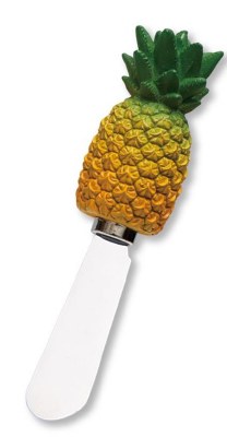 5" Orange and Green Pineapple Spreader