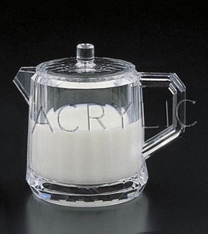 4" Clear Acrylic Creamer Dispenser with Lid