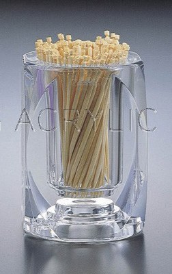 3" Clear Acrylic Toothpick Holder