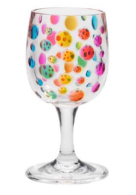 8 oz Satin Pearl Acrylic Rainbow Wine Glass