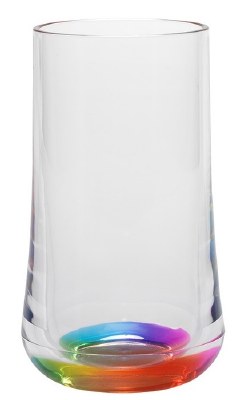 14 oz Reflections Acrylic Rainbow Cooler Glass