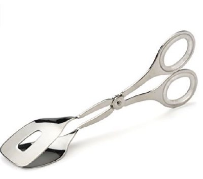 10" Stainless Steel Scissor Serving Tongs