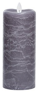 3" x 7" Frosted Gray LED Mirage Pillar Candle