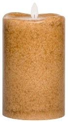 3.7" x 6" Spice Mottled LED Pillar Candle